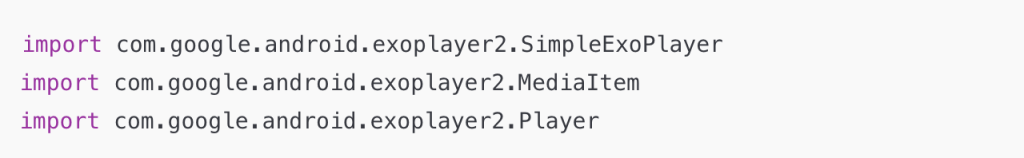 Exoplayer 2 imports